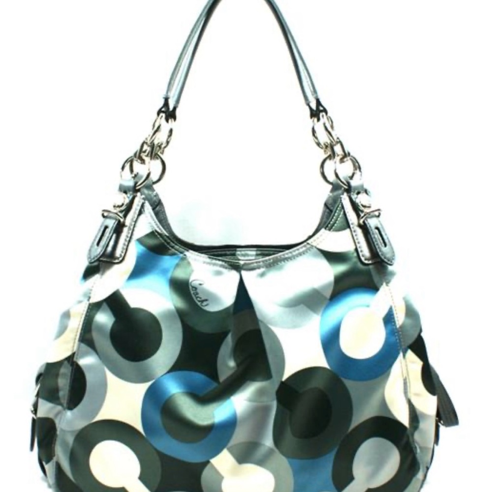 Vintage Coach Mia Blue Multi Handbag